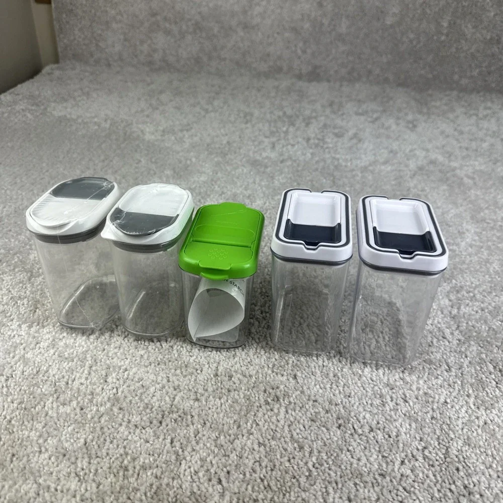 Lot‎ of 5 Misc Brand Small Kitchen Containers for Spices Misc